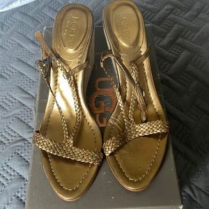 JCREW gold wedge